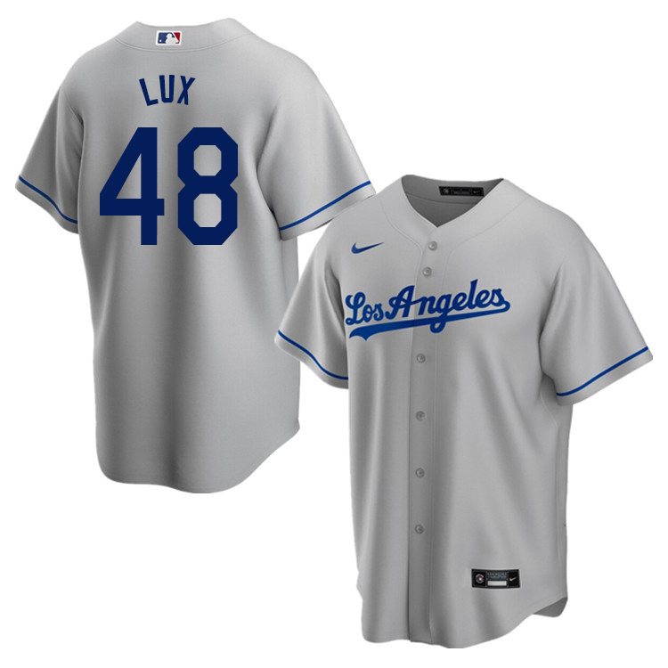 Nike Men #48 Gavin Lux Los Angeles Dodgers Baseball Jerseys Sale-Gray